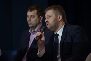 Руководитель приемной комиссии Василий Шитый и и.о. директора ИМиБ Юрий Зазуля