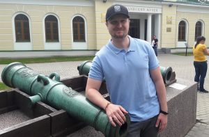Евгений Козин на экскурсии в Бородино